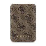 Guess 4g cuir logo mtal magsafe - batterie externe inductive 5000 mah 15 w magsafe (marron)