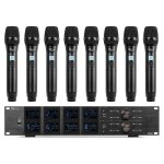 Power dynamics pd528 systme de microphones uhf avec 8 micros main sans fil - 100 canaux