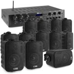 Power dynamics pv260bt systme audio 6 zones 600 watts avec 12 enceintes murales ipx5 amplificateur bluetooth ...