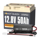Power queen batterie lithium 12v50ah lifepo4 640wh - bms 50a & 12v20achargeur