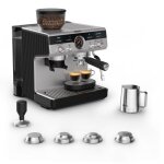 Krups precision manual espresso machine with grinder intuitive interface xp801t10