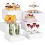 Presentoir aperitif buffet lot de 6 (20 / 18 / 15 cm) pr�sentoirs pour g�teaux en plastique desserts ...