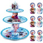 Prsentoir  cupcakes danniversaire  3 niveaux frozen dcorations de fte danniversaire parfaites pour ...
