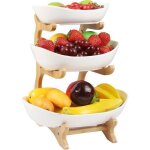 Présentoir à fruits à 3 étages corbeille a fruits avec support en bois résistant plateaux de service ... Présentoir à fruits à 3 étages corbeille a fruits avec support en bois résistant plateaux de service ...