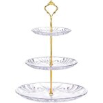 Pr�sentoir � g�teaux 3 niveaux support gateau avec tige m�tallique porte - g�teaux et support � desserts ...