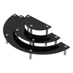 Pr�sentoir � g�teaux - okumggyj - acrylique - noir - 1 pi�ce - usage domestique