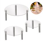 Prsentoir  gteaux - tagre  gteau en acrylique 3 niveaux montage faciletransparent pour ftes et ...