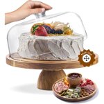 Présentoir à gâteaux rond 30 cm en bois dacacia avec couvercle 2 en 1 pour desserts fromages chips fruits ... Présentoir à gâteaux rond 30 cm en bois dacacia avec couvercle 2 en 1 pour desserts fromages chips fruits ...