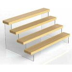 Pr�sentoir marches � 4 niveaux en acrylique �tag�re � escalier bois organisateur d�coration de collection ...