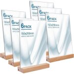 Pr�sentoir table a5 acrylique 6pcs porte menu restaurant mariage cadre photo transparent