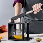 Presse - agrumes manuel  levier en acier inoxydable - extracteur de jus professionnel pour citrons / ...