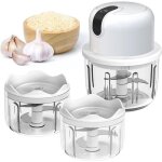 Presse - ail �lectrique - hachoir multifonctionnel - hachoir �lectrique - hachoir � l�gumes - blanc - ...