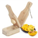 Presse � bananes - cuneary - wegerichpresse en bois - 2 - en - 1 - vert - pr�pare des tostones croustillants ...