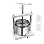 Presse � fruits manuelle 145 gal / 5 l - duoku - double barillet en acier inoxydable - extracteur de ...
