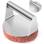 Presse � hamburger ronde de 55 pouces ? machine � hamburgers robuste en acier inoxydable pour plaque ...