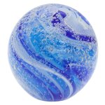 Presse papier - sulfure - boule en verre - 10cm - bleu - design lgant