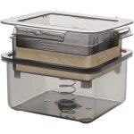 Presse � tofu avec bac r�cup�rateur d?eau passoire centrale et couvercle pour �goutter tofu et aliments ...