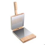 Presse � tortillas en bois pour roti chapati tacos burritos pierogi raviolis label