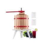 Pressoir  fruits manuel 12 l - vevor - presse  vin - avec panier en bois massif avec 8 blocs - presse ...