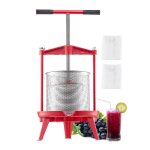 Pressoir  fruits manuel - vevor - 14 l - acier inoxydable - avec poigne en t et structure triangulaire ...