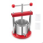 Pressoir manuel  fruits - duoku - 165 l - acier inoxydable - poigne ergonomique - idal pour jus