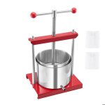 Pressoir manuel  fruits 6 l - duoku - presse  jus - avec double baril en acier inoxydable - idal pour ...