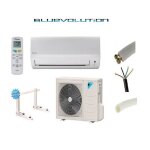 Pret a poser climatisation daikin 3500w reversible f35f5v1b + kit de pose 5 metres + support mural
