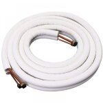 Prêt a poser liaison bi tube frigorifique m1 climatisation 1 / 4 3 / 8 raccords prêt montes 4 metres ... Prêt a poser liaison bi tube frigorifique m1 climatisation 1 / 4 3 / 8 raccords prêt montes 4 metres ...