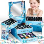 Princesse diy kit boite � bijoux enfant fille - kukufun - bleu - avec miroir bracelets et colliers - ...