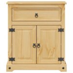 Soldes printemps armoire de salle de bain - solomoon - meuble wc - corona 70x33x80 cm bois de pin massif ...