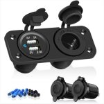 Prise allume - cigare 12v / 24v Étanche adaptateur chargeur marin pour voiture moto bateau avec fusible ... Prise allume - cigare 12v / 24v Étanche adaptateur chargeur marin pour voiture moto bateau avec fusible ...