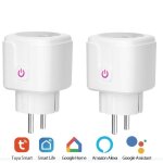 Prise connecte wifi lot de 2 prise intelligente compatible avec alexa google home et smart life prises ...