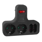 Multiprise - maclean energy - mce224 g - 4 prises - interrupteur marche / arr�t - protection enfants