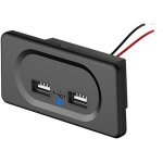 Prise double chargeur usb 12v - 24v 3. 1a panneau de commande du chargeur de voiture prise de charge ...