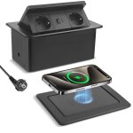 Prise encastrable plan de travail 1. 8m c�ble multiprise plate avec usb c pd 20 w et 15 w encastrable ...