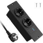 Prise encastrable plan de travail usb c pd20w bloc prise encastrable prise plan de travail cuisine multiprise ...