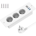 Prise encastrable de table avec 2 usb - a et 2 type - cmultiprise int�gr�e 3 prises avec c�ble 2mprise ...