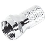 Prise f pour câble antenne coaxial sat / tv - connecteur mâle - gris Prise f pour câble antenne coaxial sat / tv - connecteur mâle - gris