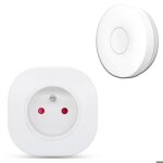 Prise murale commandée sans fil et sans pile - qualité pro - 1 télécommande radio auto alimentée + 1 ... Prise murale commandée sans fil et sans pile - qualité pro - 1 télécommande radio auto alimentée + 1 ...