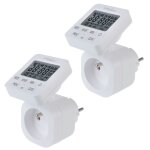 Prise programmable horloge digitale greenblue - minuterie charge max. 16a ip20 gb605 e 2 pièces Prise programmable horloge digitale greenblue - minuterie charge max. 16a ip20 gb605 e 2 pièces