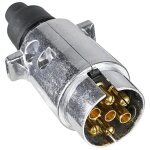 Prise remorque en m�tal 7 broches 12v �tanche connecteur prise remorque en m�tal 7 broches m�le (alliage ...