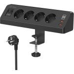 Prise de table avec usb c(pd 20w)multiprise 8 en 1bureau avec interrupteurprise multiple 4 prises4 usbprotecti ...