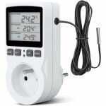 Prise thermostat programmable avec sonde pour chauffage serre aquarium minuterie numrique programme ...
