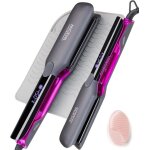 Pro titanium fer plat lisseur 45 cm de largesalon de qualit dual voltage lisseur deux en untemprature ...