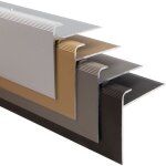 Profil dangle descalier perfor� nez de marche aluminium anodis� profil dar�te descalier bronze fonc� ...