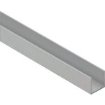 Profil u en aluminium anodis� argent - duval - 10 mm