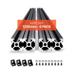 Profilés dextrusion en aluminium 2020 - vevor - lot de 4 - rail linéaire anodisé norme européen rainure ... Profilés dextrusion en aluminium 2020 - vevor - lot de 4 - rail linéaire anodisé norme européen rainure ...