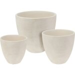 Progarden set de 3 pots en c�ramique blanc ko - 066900330