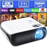 Projecteur 4k - suteo - hopvision - 9500 lumens - bluetooth 5. 1 - cran 200