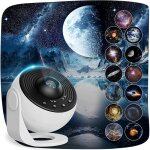 Projecteur ciel etoile planetarium projecteur galaxie avec 13 disques de film veilleuse projecteur noir ...